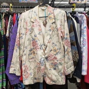 Vintage 1980s/90s Studio C Floral Blazer